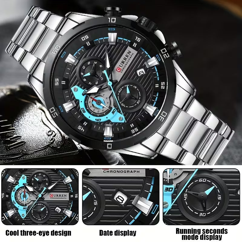 Curren Silver Watch-For Men