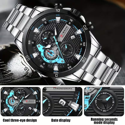 Curren Silver Watch-For Men