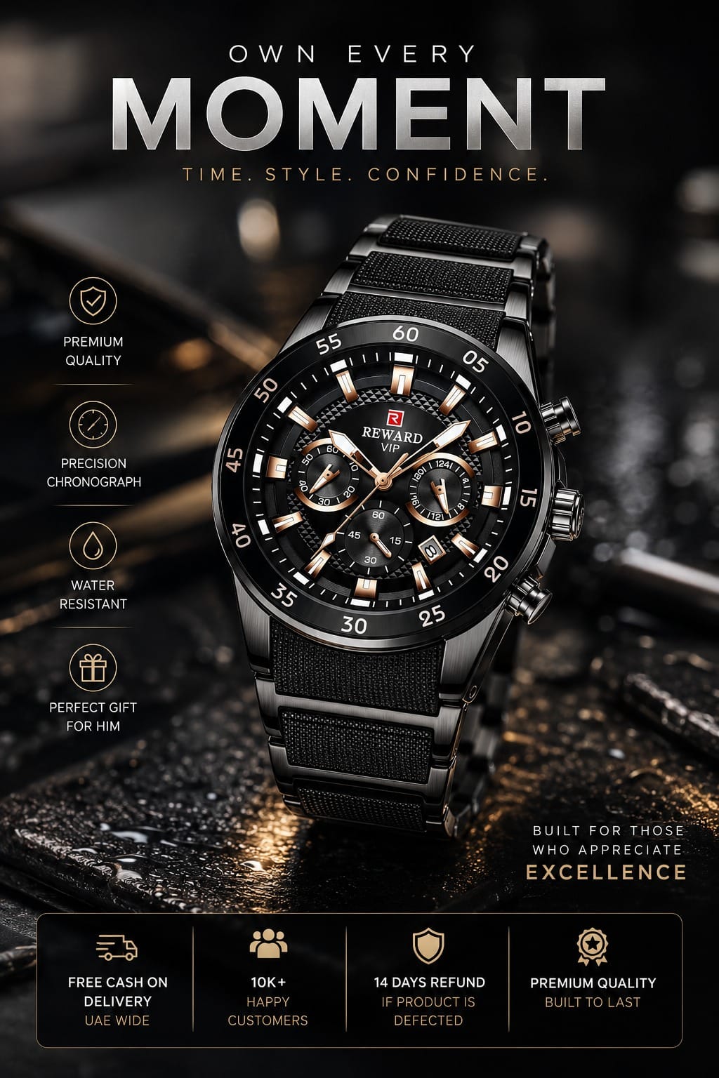 REWARD VIP Sports Chronograph Luxury Watch for Men