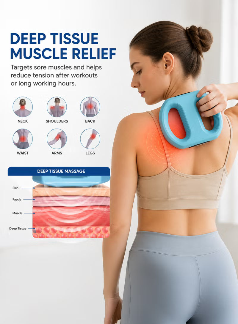 Wireless Electric Fascia Ring Massager, Full Body Vibration Massage