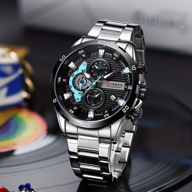 Curren Silver Watch-For Men