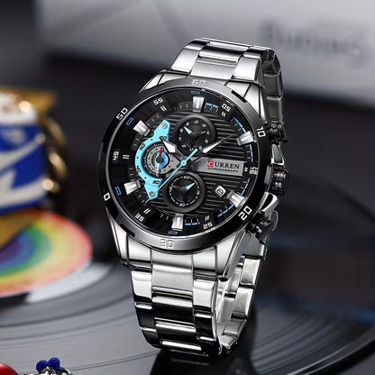 Curren Silver Watch-For Men