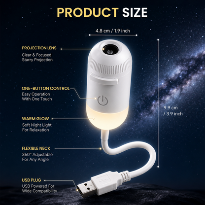 12 in 1 Galaxy Star Projector USB Night Light