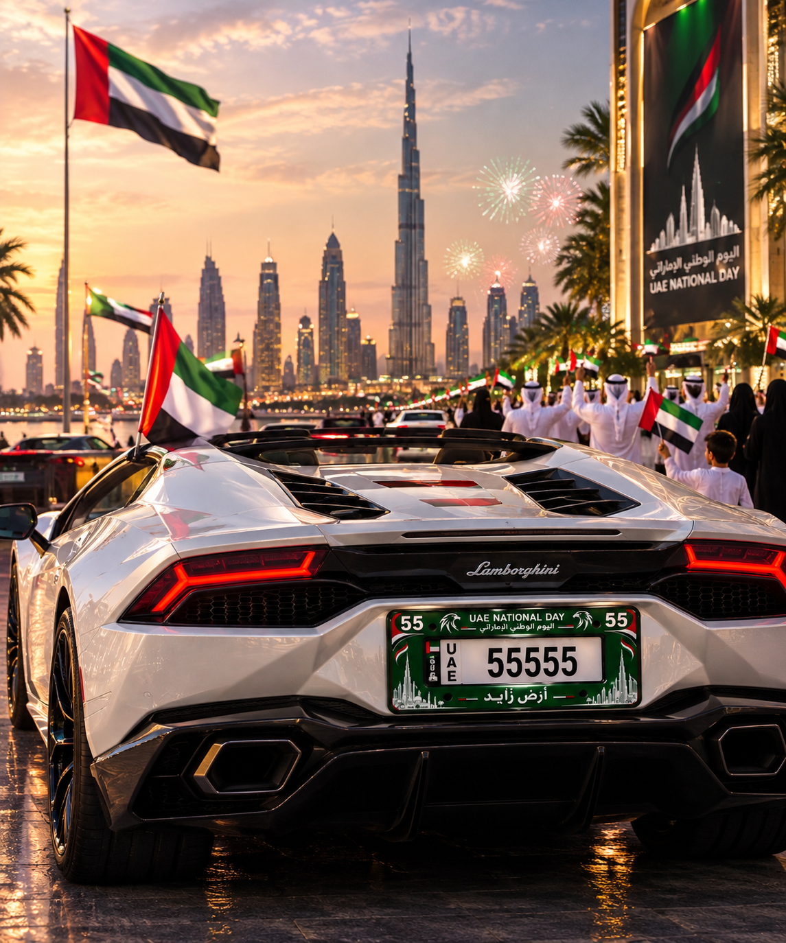 Personalized UAE National Day 2026 Car License Plate Frame 🇦🇪 – Spirit of the Union Edition