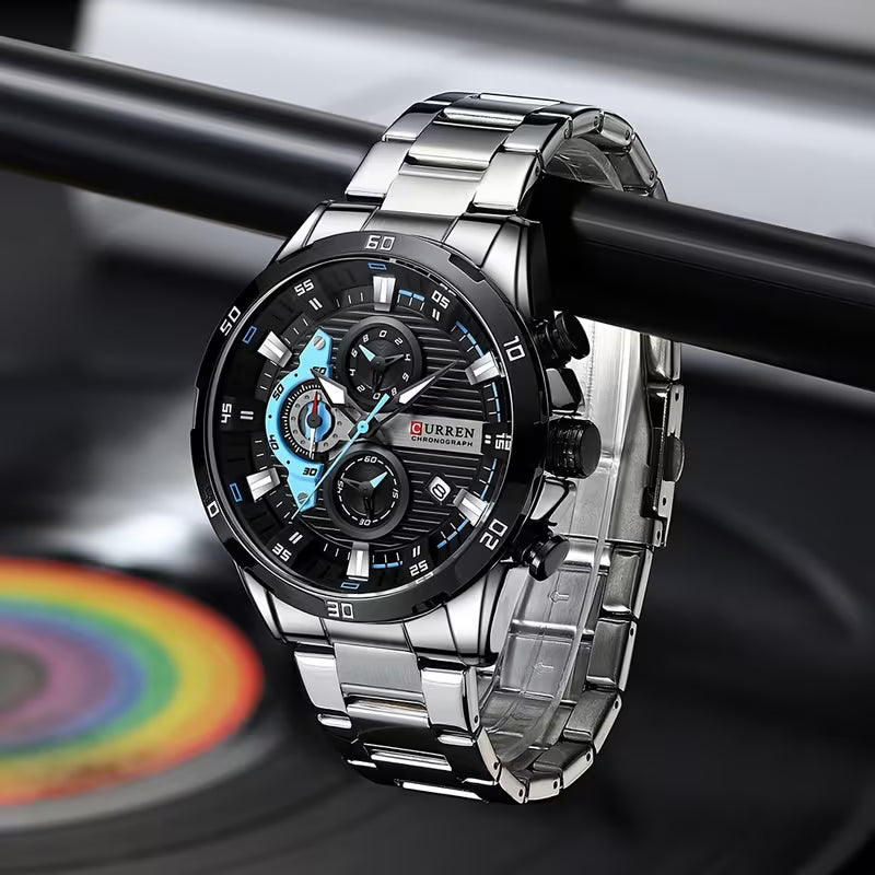 Curren Silver Watch-For Men